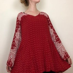 Free People Long Sleeve Tunic Dress Size XS